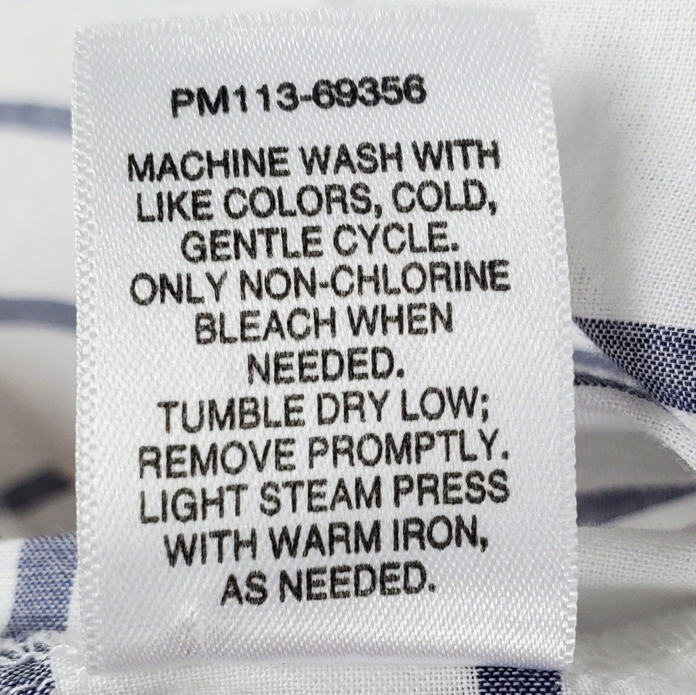 Navy-Striped Pendleton Button Down, Size P - image 7